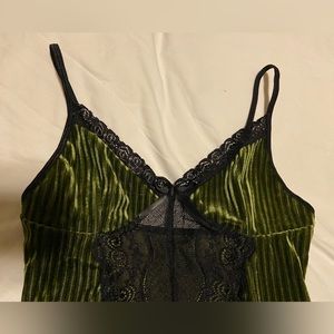 Velvet lace bodysuit